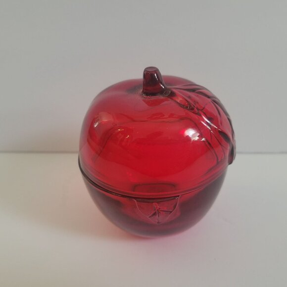 Partylite Red Apple Glass Tealight Votive  Candle Holder New - Picture 2 of 7